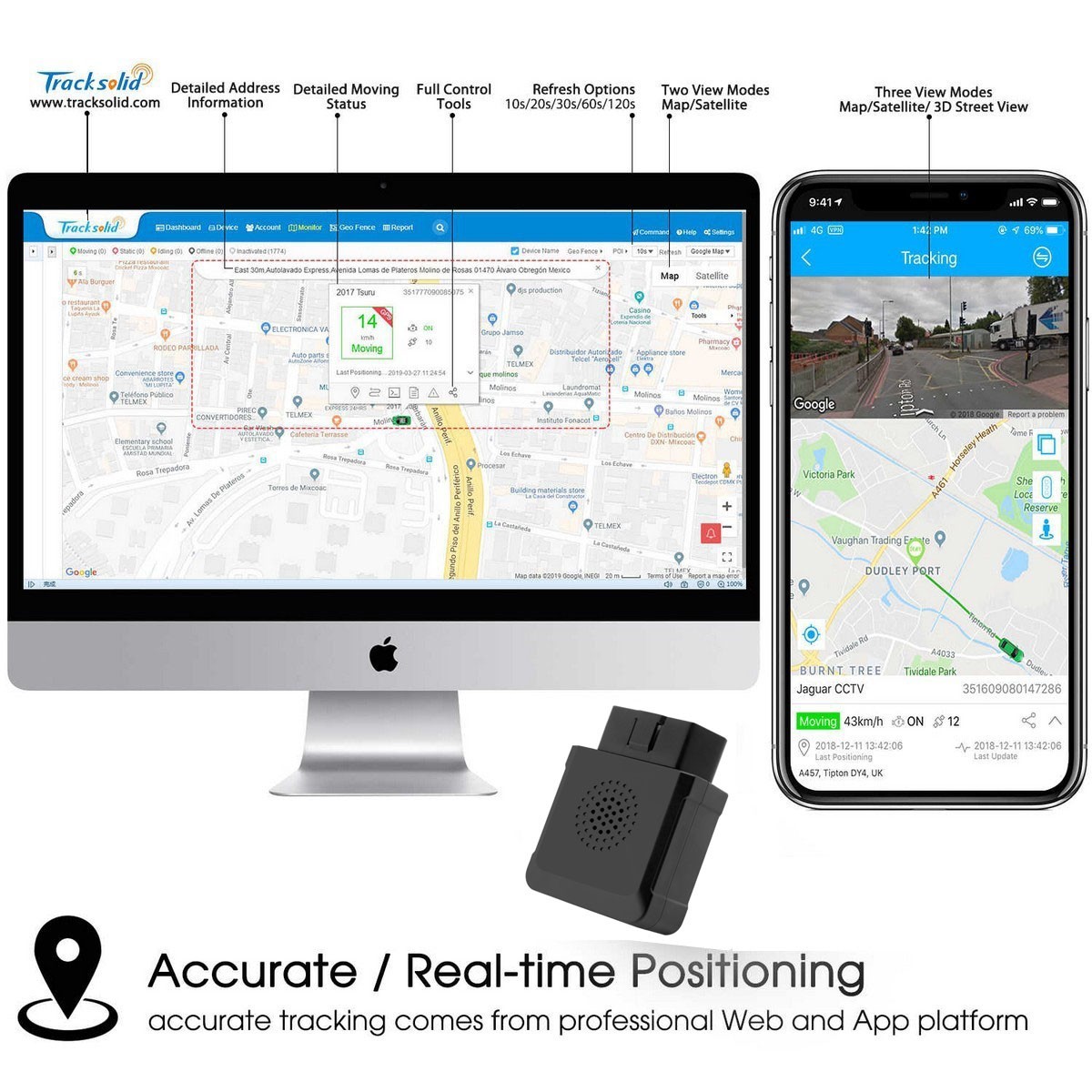 tracksolid for bil obd gps locator sporingsapplikasjon