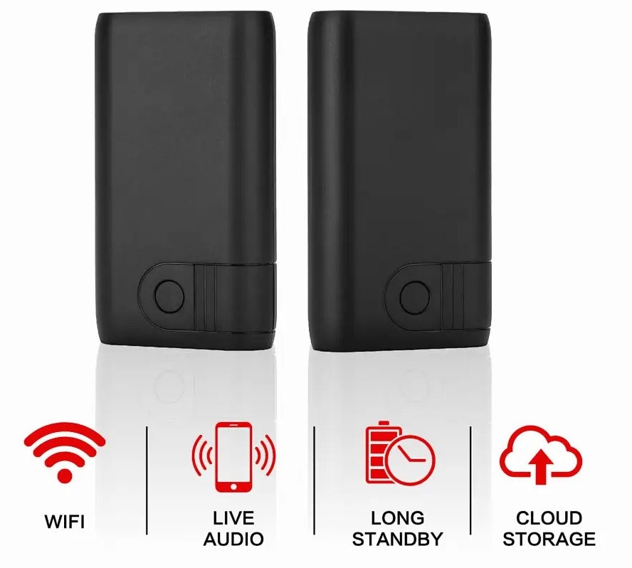 WIFI lydopptaker i powerbank - live lydoverføring via APP